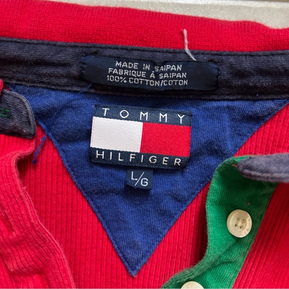 Tommy Hilfiger Red Long Sleeve Polo Shirt - Picture 3 of 8